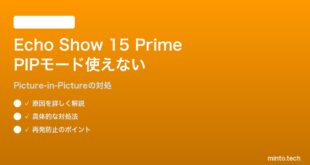Echo Show 15のPrime Video視聴中にPicture-in-Picture（PIP）モードが使えない対処法