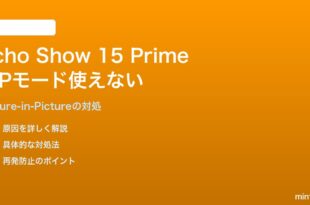 Echo Show 15のPrime Video視聴中にPicture-in-Picture（PIP）モードが使えない対処法