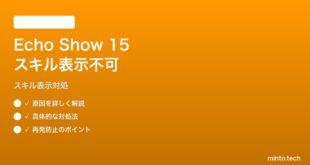 Echo Show 15でサードパーティスキルがディスプレイ表示できない対処法