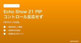 Amazon Echo Show 21（最新21インチモデル）のPicture-in-Pictureコントロールが反応しない対処法