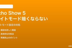 Echo Show 5 第3世代のナイトモードが暗くならない・真っ暗にできない対処法