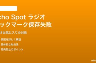 Echo Spot第2世代でラジオ局のお気に入り（ブックマーク）が保存されない対処法