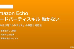 Amazon Echoのサードパーティスキルが動かない対処法