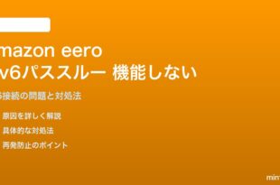 Amazon eeroのIPv6パススルーが機能しない対処法