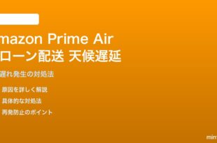 Amazon Prime Airドローン配送が天候で遅延する対処法