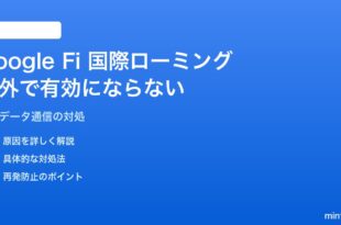 Google Fiの国際データローミングが海外で有効にならない対処法