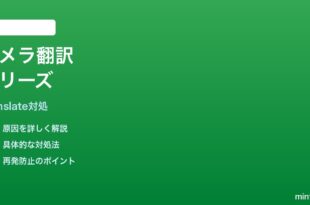 Google翻訳カメラの即時翻訳がフリーズする時の対処法