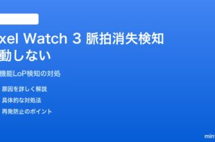 Pixel Watch 3の脈拍消失検知（Loss of Pulse Detection）が起動しない対処法