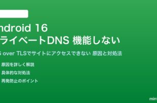 Android 16のプライベートDNSが機能しない対処法