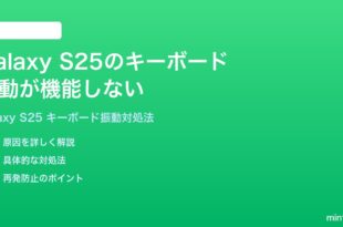 Samsung Galaxy S25のキーボードの振動が機能しない時の対処法