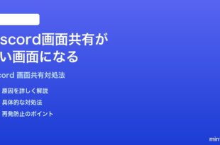 Discordの画面共有が黒い画面になる時の対処法