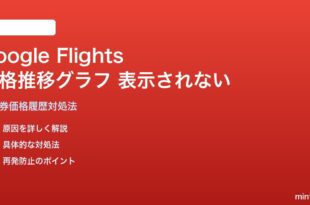 Google Flightsの価格推移30日グラフが表示されない対処法
