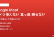 Google Meetでカメラが使えない・真っ暗・映らない対処法