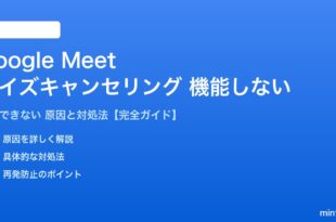 Google Meetのノイズキャンセリングが機能しない対処法