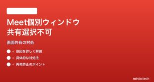 Google Meetで「個別ウィンドウ共有」が選択できない対処法