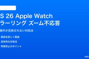iOS 26のApple Watchミラーリングでズーム操作が反応しない対処法