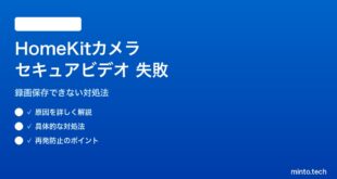 【2026年最新版】iPhoneホームキットカメラのセキュアビデオ録画が失敗する・保存されない対処法【完全ガイド】