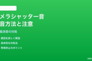 iPhoneのカメラシャッター音を日本版で消す（消音にする）方法と法的注意点