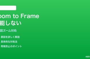 iPhone 16 ProのカメラコントロールでZoom to Frame（自動構図ズーム）が機能しない対処法