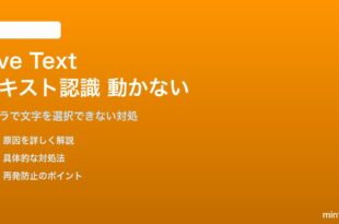 iPhoneカメラのLive Textが機能しない・文字が選択できない対処法