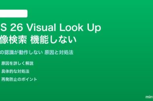 iOS 26のVisual Look Upが機能しない対処法