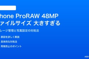 iPhoneのProRAW 48MP写真のファイルサイズ対処法