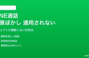 LINE通話の背景ぼかし効果が適用されない対処法