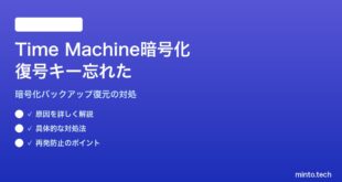 【2026年最新版】MacのTime Machine暗号化バックアップのパスワード・復号キーを忘れた時の対処法【完全ガイド】