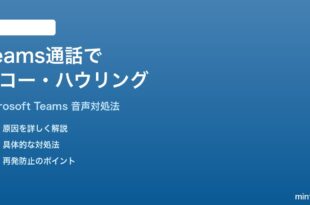 Microsoft Teamsの通話でエコーハウリングが発生する時の対処法