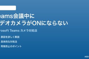 Microsoft Teamsの会議中にビデオカメラがONにならない時の対処法