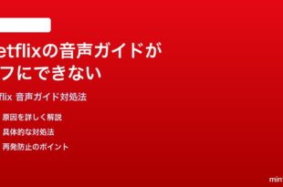 Netflixの音声ガイドオーディオデスクリプションがオフにできない時の対処法
