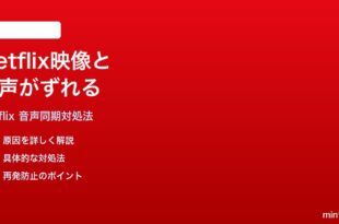 Netflixの映像と音声がずれるリップシンクが合わない時の対処法