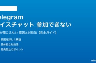 Telegramのボイスチャットに参加できない対処法