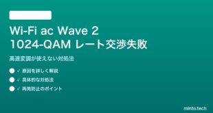 Wi-Fi ac Wave 2の1024-QAMレート交渉が成立しない対処法