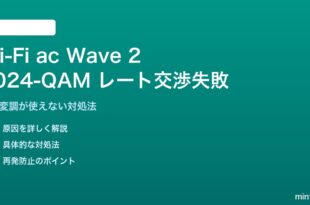 Wi-Fi ac Wave 2の1024-QAMレート交渉が成立しない対処法