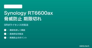 Synology RT6600ax SRM脅威防止ライセンス期限切れの対処法