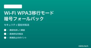 Wi-Fi WPA3移行モードで暗号フォールバックする対処法