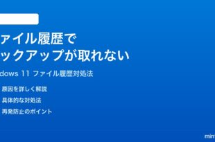 Windows 11のファイル履歴でバックアップが取れない時の対処法