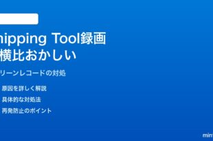 Windows 11のSnipping Toolスクリーンレコードで縦横比がおかしい対処法