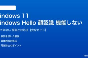 Windows 11のWindows Hello顔認識が機能しない対処法