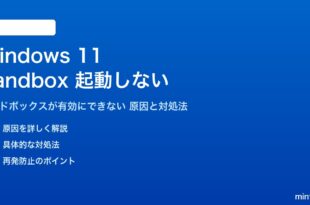 Windows 11のサンドボックスが起動しない対処法