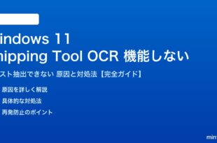 Windows 11の切り取りツールOCRが機能しない対処法