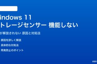 Windows 11のストレージセンサーが機能しない対処法