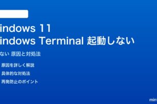 Windows 11のWindows Terminalが起動しない対処法