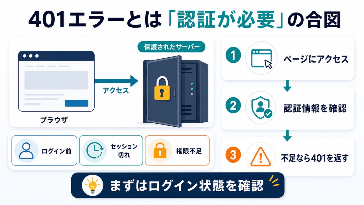 401エラーとは何かの図解