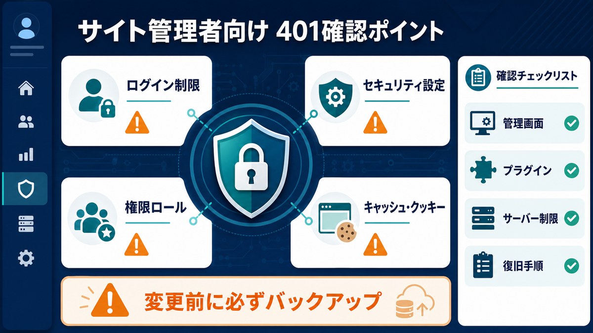 サイト管理者向け401確認の図解