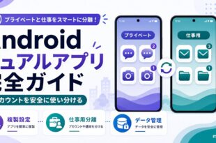 Androidのデュアルアプリで2アカウントや仕事用分離やデータ管理を整理した日本語アイキャッチ画像