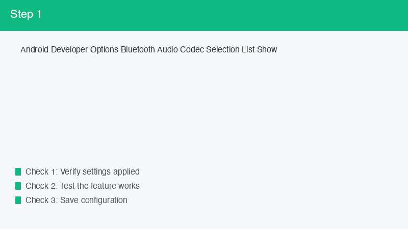 Android Developer Options Bluetooth Audio Codec Selection List Show