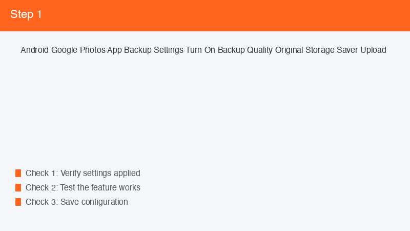 Android Google Photos App Backup Settings Turn On Backup Quality Original Storag