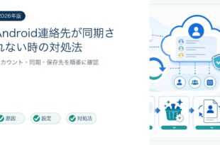 Android連絡先がGoogleアカウントに同期されない時の確認手順図解